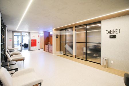 Área comum - Sala de Reunião de kitnet/studio para alugar com 1 quarto, 27m² em Moema, São Paulo