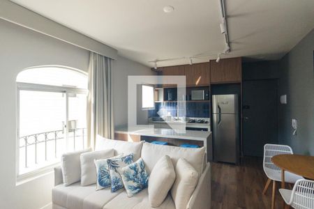 Sala de apartamento para alugar com 1 quarto, 40m² em Santa Cecilia, São Paulo