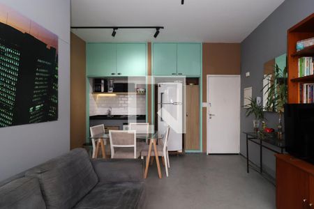 Sala/Cozinha de apartamento à venda com 1 quarto, 51m² em Pinheiros, São Paulo