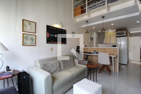 Sala/Cozinha de apartamento para alugar com 1 quarto, 38m² em Moema, São Paulo