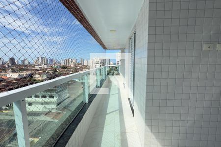 Varanda da Sala de apartamento para alugar com 3 quartos, 104m² em Vila Caiçara, Praia Grande
