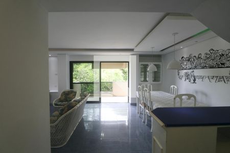 Sala de apartamento para alugar com 3 quartos, 147m² em Balneario Cidade Atlantica, Guarujá