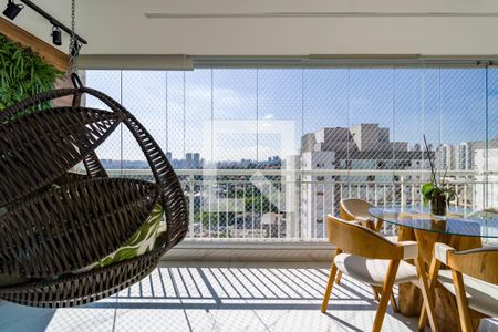 Varanda da Sala de apartamento à venda com 3 quartos, 125m² em Jardim Vazani, São Paulo