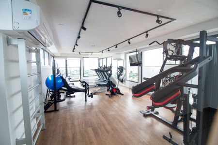 Área comum - Academia de apartamento para alugar com 1 quarto, 38m² em Brooklin, São Paulo