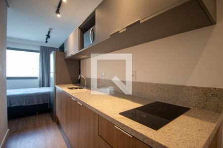 Cozinha de apartamento à venda com 1 quarto, 30m² em Jardim das Acacias, São Paulo