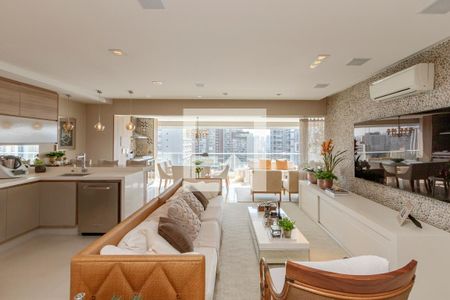 Sala de apartamento à venda com 3 quartos, 138m² em Brooklin, São Paulo