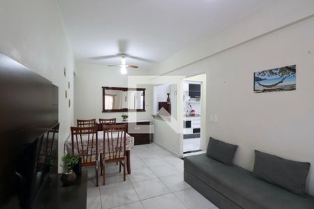Sala de apartamento para alugar com 1 quarto, 69m² em Balneario Cidade Atlantica, Guarujá