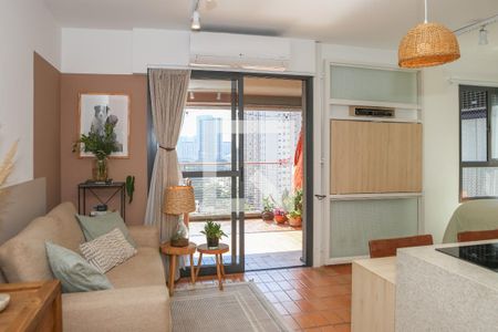 Sala e Cozinha de kitnet/studio para alugar com 1 quarto, 46m² em Pompeia, São Paulo