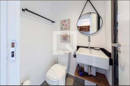 Banheiro de kitnet/studio para alugar com 1 quarto, 22m² em Cerqueira César, São Paulo