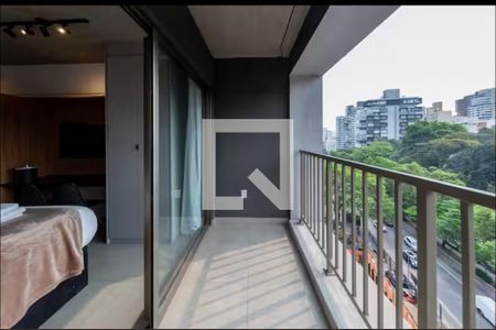 Varanda de kitnet/studio para alugar com 1 quarto, 22m² em Cerqueira César, São Paulo