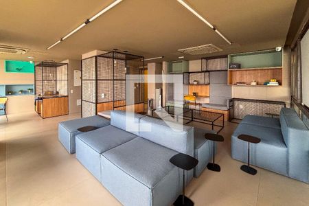 Área comum de kitnet/studio para alugar com 1 quarto, 22m² em Cerqueira César, São Paulo