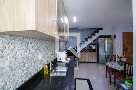 Cozinha de apartamento à venda com 3 quartos, 194m² em Campestre, Santo André