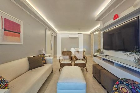 Sala de apartamento para alugar com 3 quartos, 130m² em Balneario Cidade Atlantica, Guarujá