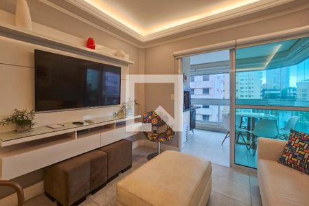 Sala de apartamento para alugar com 3 quartos, 130m² em Balneario Cidade Atlantica, Guarujá