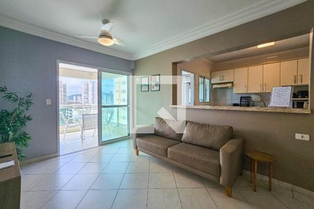 Sala de apartamento para alugar com 3 quartos, 130m² em Balneario Cidade Atlantica, Guarujá