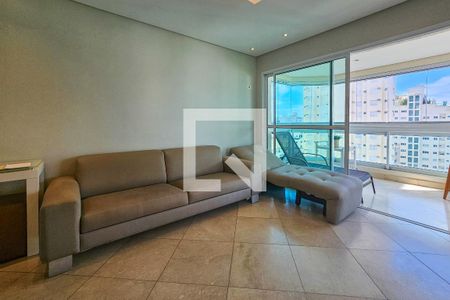 Sala de apartamento para alugar com 3 quartos, 119m² em Balneario Cidade Atlantica, Guarujá