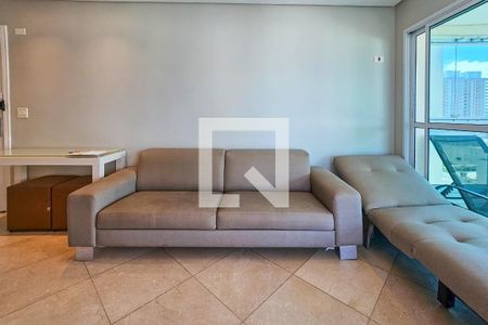 Sala de apartamento para alugar com 3 quartos, 119m² em Balneario Cidade Atlantica, Guarujá