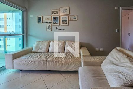 Sala de apartamento para alugar com 3 quartos, 130m² em Balneario Cidade Atlantica, Guarujá