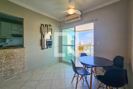 Sala de apartamento para alugar com 3 quartos, 130m² em Balneario Cidade Atlantica, Guarujá