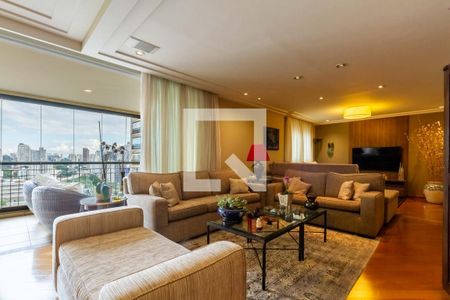 Sala de apartamento à venda com 3 quartos, 218m² em Brooklin, São Paulo