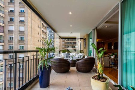 Varanda da Sala de apartamento à venda com 3 quartos, 218m² em Brooklin, São Paulo