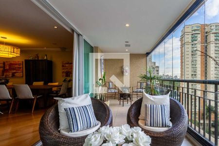 Varanda da Sala de apartamento à venda com 3 quartos, 218m² em Brooklin, São Paulo