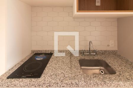 Cozinha de apartamento para alugar com 1 quarto, 35m² em Indianópolis, São Paulo