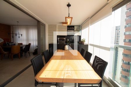 Varanda Sala de Jantar de apartamento à venda com 3 quartos, 140m² em Brooklin, São Paulo