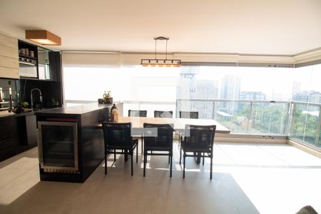 Varanda Sala de Jantar de apartamento à venda com 3 quartos, 140m² em Brooklin, São Paulo