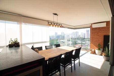 Varanda Sala de Jantar de apartamento à venda com 3 quartos, 140m² em Brooklin, São Paulo