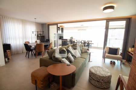 Sala de apartamento à venda com 3 quartos, 140m² em Brooklin, São Paulo