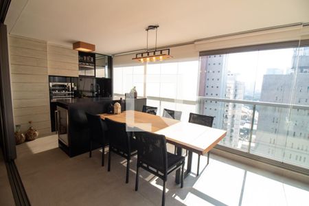 Varanda Sala de Jantar de apartamento à venda com 3 quartos, 140m² em Brooklin, São Paulo