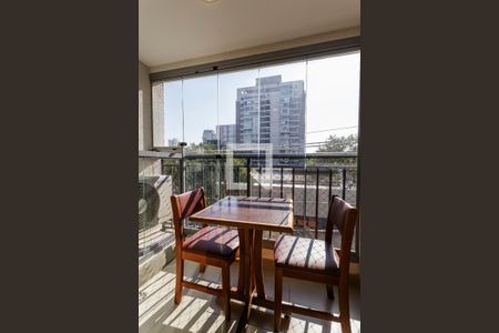 Varanda do quarto de kitnet/studio para alugar com 1 quarto, 31m² em Indianópolis, São Paulo