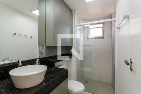 Banheiro Social de kitnet/studio para alugar com 1 quarto, 31m² em Indianópolis, São Paulo