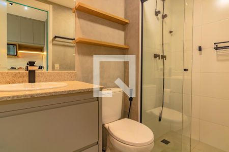 Banheiro Social de kitnet/studio à venda com 1 quarto, 25m² em Vila Clementino, São Paulo