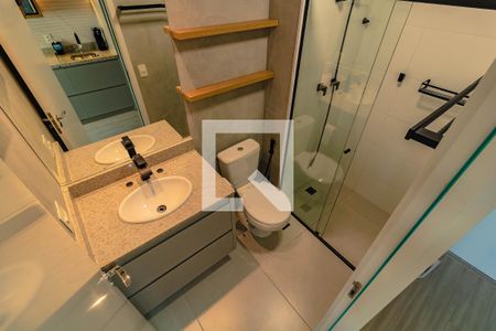 Banheiro Social de kitnet/studio à venda com 1 quarto, 25m² em Vila Clementino, São Paulo