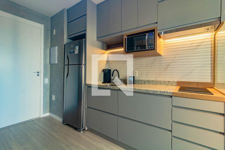 Cozinha  de kitnet/studio à venda com 1 quarto, 25m² em Vila Clementino, São Paulo