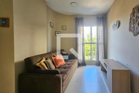 Sala de apartamento para alugar com 1 quarto, 48m² em Loteamento Joao Batista Juliao, Guarujá