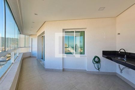 Varanda Sala de apartamento para alugar com 3 quartos, 110m² em Balneario Cidade Atlantica, Guarujá