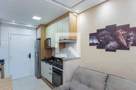 Sala, cozinha e área de serviço de apartamento para alugar com 2 quartos, 32m² em Pirituba, São Paulo