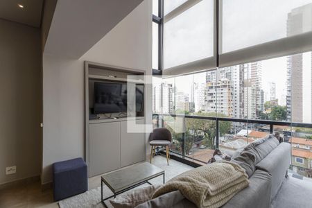 Sala de apartamento para alugar com 1 quarto, 70m² em Vila Olímpia, São Paulo