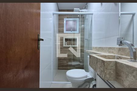 Banheiro de apartamento à venda com 3 quartos, 76m² em Vila Curuçá, Santo André