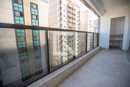 Varanda da Sala de apartamento à venda com 4 quartos, 131m² em Lourdes, Belo Horizonte