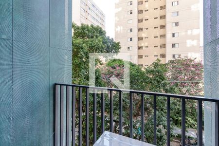 Varanda da Sala de apartamento para alugar com 1 quarto, 34m² em Santo Amaro, São Paulo
