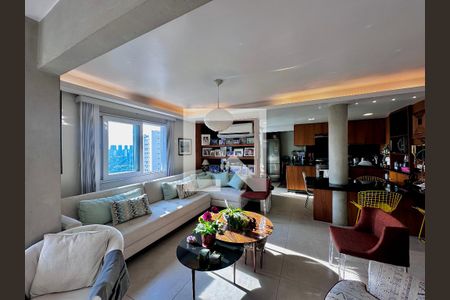 Sala de apartamento à venda com 1 quarto, 132m² em Santo Amaro, São Paulo