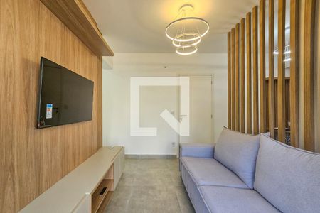 Sala de apartamento para alugar com 2 quartos, 61m² em Vila Alzira, Guarujá