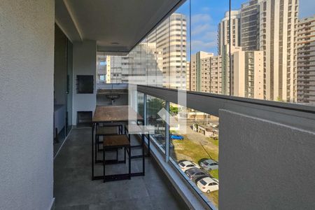 Varanda da Sala de apartamento para alugar com 2 quartos, 61m² em Vila Alzira, Guarujá