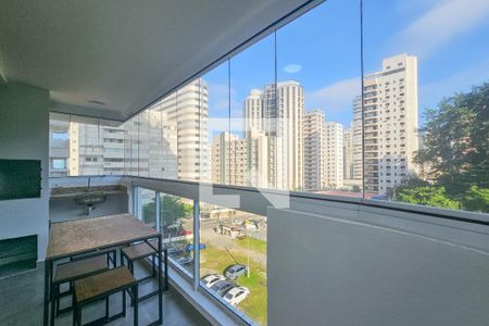 Varanda da Sala de apartamento para alugar com 2 quartos, 61m² em Vila Alzira, Guarujá
