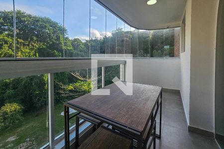 Varanda da Sala de apartamento para alugar com 2 quartos, 61m² em Vila Alzira, Guarujá