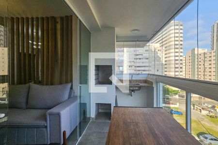 Varanda da Sala de apartamento para alugar com 2 quartos, 61m² em Vila Alzira, Guarujá